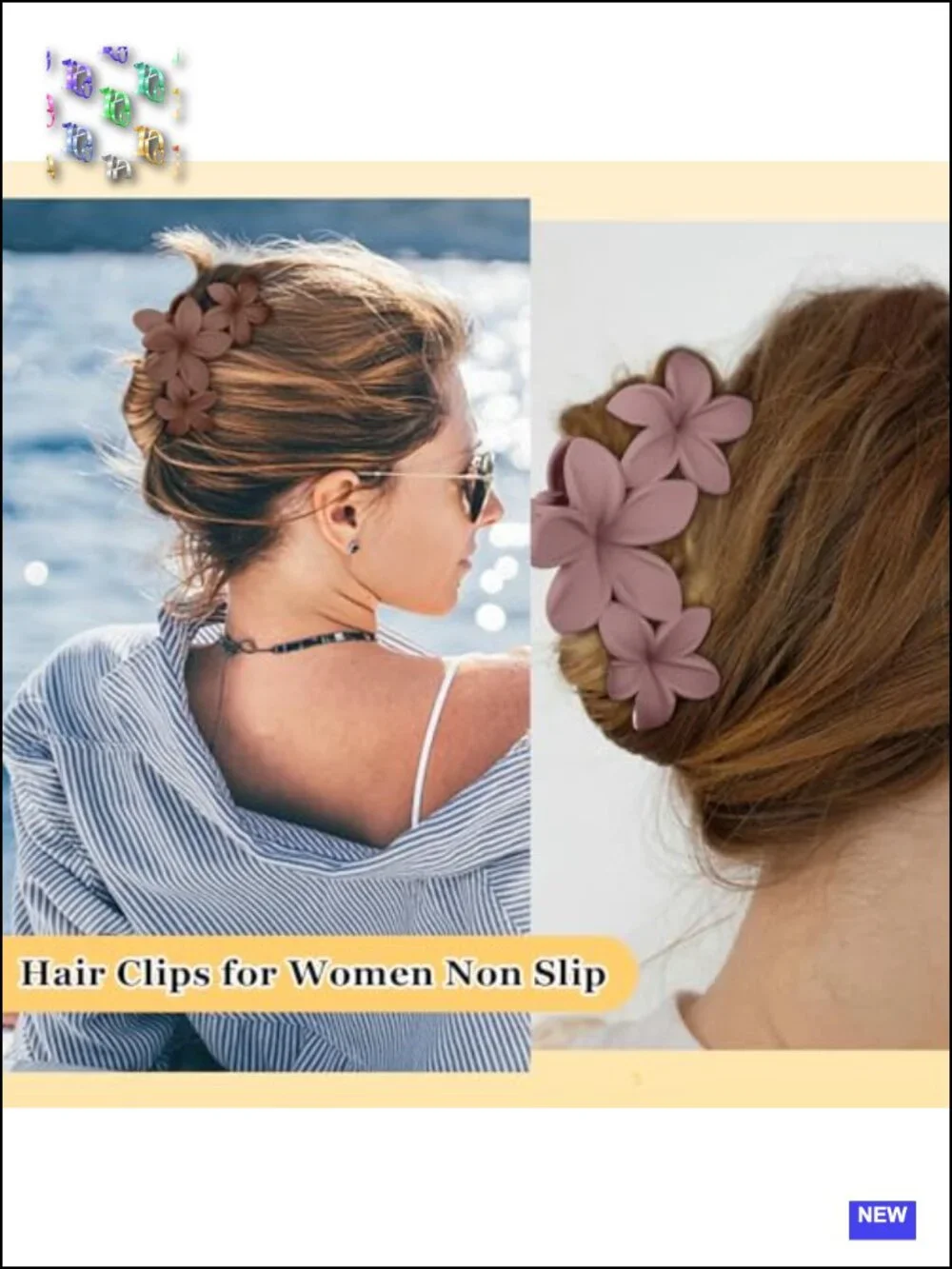 4 Pcs Large Matte Non-Slip Claw Hair Clips Strong Hold Jaw Clips Accessories